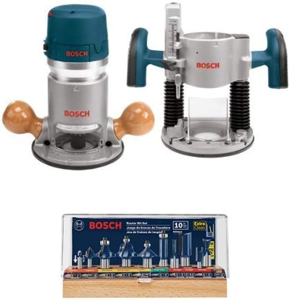12-Amp 2.25 HP Variable-Speed Router Combo Kit with Plunge Router and Fixed Base