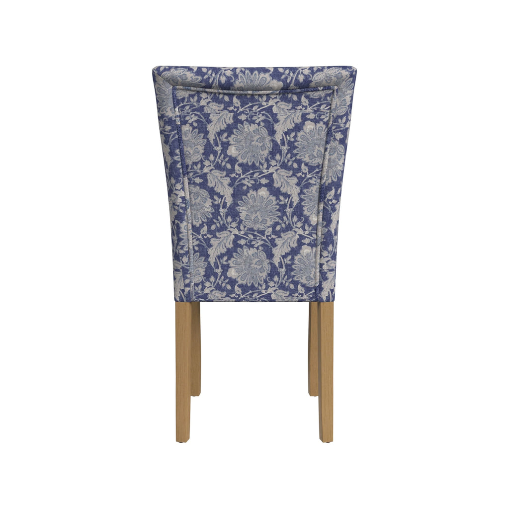Set of 2 Upholstered Medallion Dining Chairs, Comfortable Parsons Style Chairs for Kitchen and Dining Room