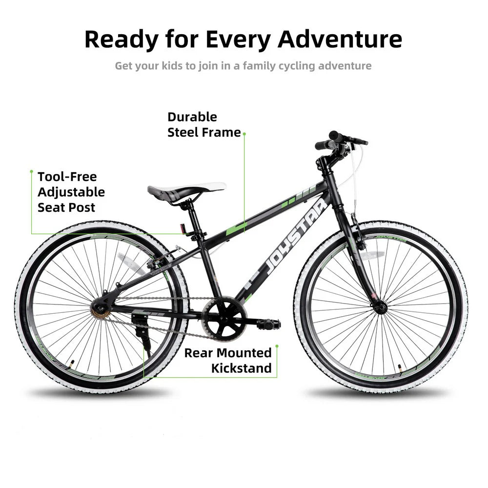 20-Inch/24-Inch Kids Mountain Bike, Single-Speed Bicycle