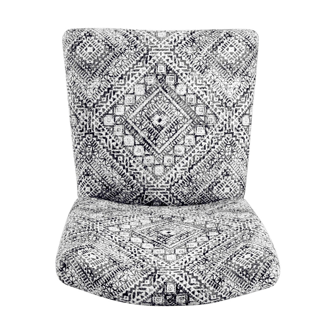 Set of 2 Upholstered Medallion Dining Chairs, Comfortable Parsons Style Chairs for Kitchen and Dining Room