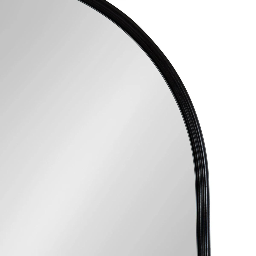Modern Capsule Framed Wall Mirror, Decorative Oval Accent Mirror for Living Room, Bedroom and Entryway