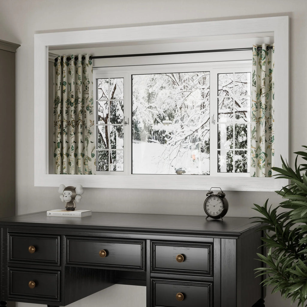 Modern Rectangular Wall Mirror with Wood Frame, Bathroom and Barn Door Mirror, Multiple Sizes