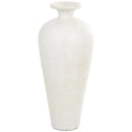 Tall Ceramic Amphora Floor Vase, White Decorative Vase for Home Decor
