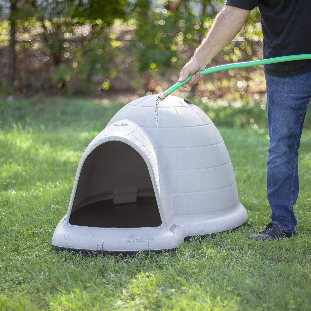 XL Igloo Dog House for Dogs 90-125 Lbs., All-Weather Pet Shelter, Made in USA
