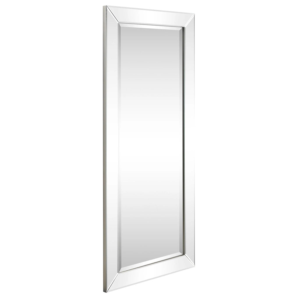 Beveled Rectangular Clear HD Wall Mirror, Bathroom Vanity and Bedroom Mirror, 3 Sizes