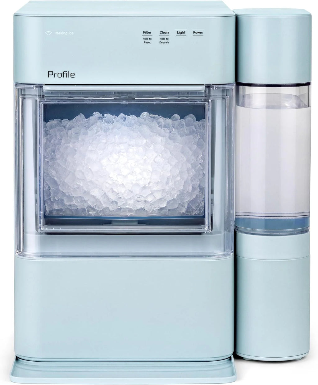 Countertop Nugget Ice Maker with 1-Gallon Water Tank, Makes 38 lbs of Pellet Ice in 24 Hours, WiFi Smart Connectivity, Includes Ice Scoop, Stainless Steel