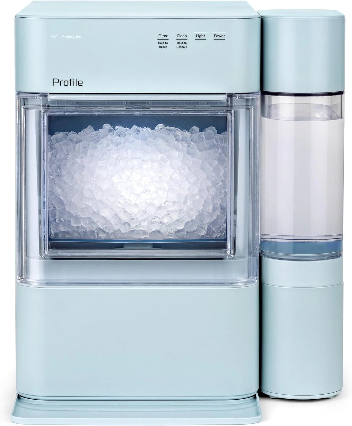 Countertop Nugget Ice Maker with 1-Gallon Water Tank, Makes 38 lbs of Pellet Ice in 24 Hours, WiFi Smart Connectivity, Includes Ice Scoop, Stainless Steel