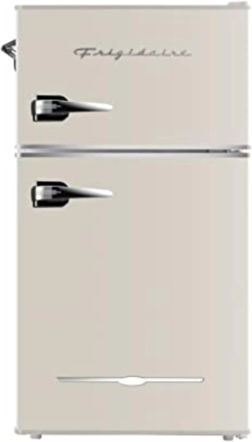 Retro 3.2 Cu Ft Mini Fridge with Freezer – 2-Door Compact Refrigerator with Side Bottle Opener