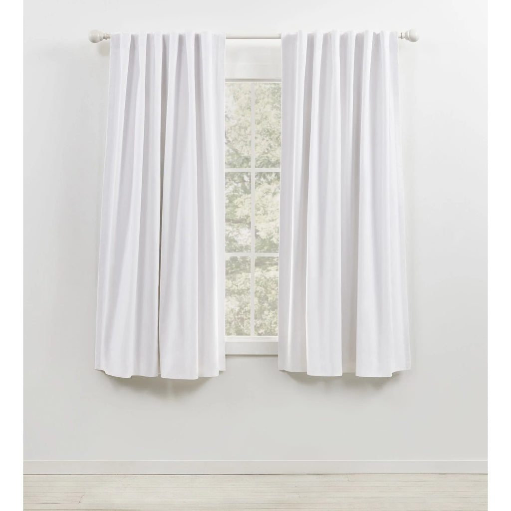 Blackout Single Curtain Panel, Back Tab and Rod Pocket Window Curtain