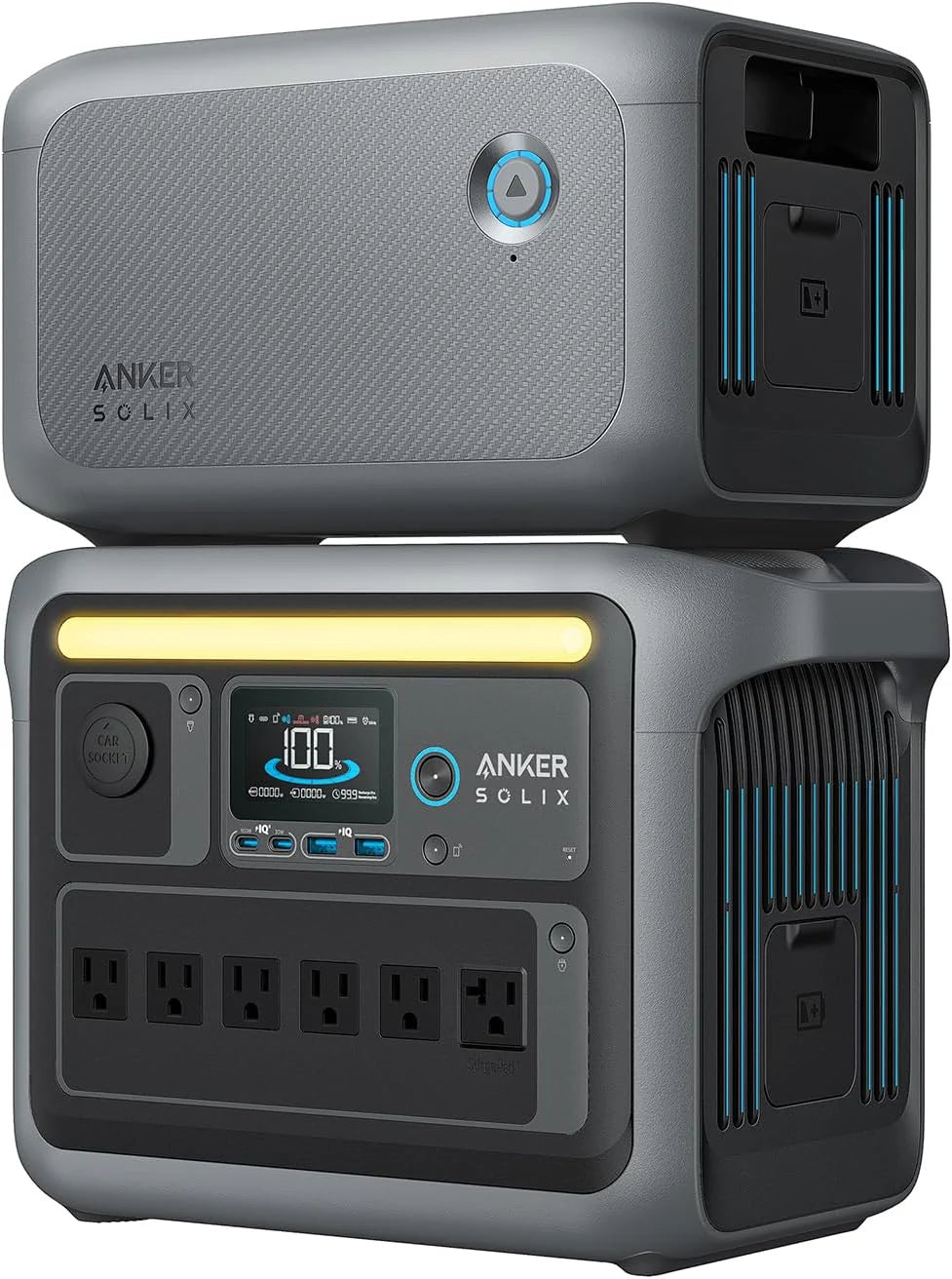 Portable Power Station, 1800W Rated Power, 2400W Peak Output, 1056Wh LiFePO4 Battery, Fast 58-Minute Full Charge, Solar Generator for Outdoor, Emergency and Backup Power