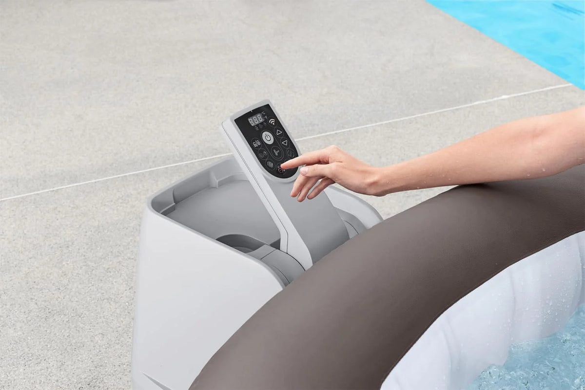 71 x 26-Inch Inflatable Hot Tub Spa for 2-4 Persons, Portable, with 2 Covers, Black