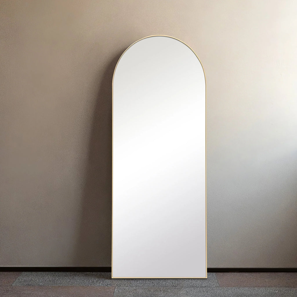 Arched Full Length Floor Mirror, Large Full Body Standing and Wall Mounted Mirror for Bedroom, Living Room and Home Decor
