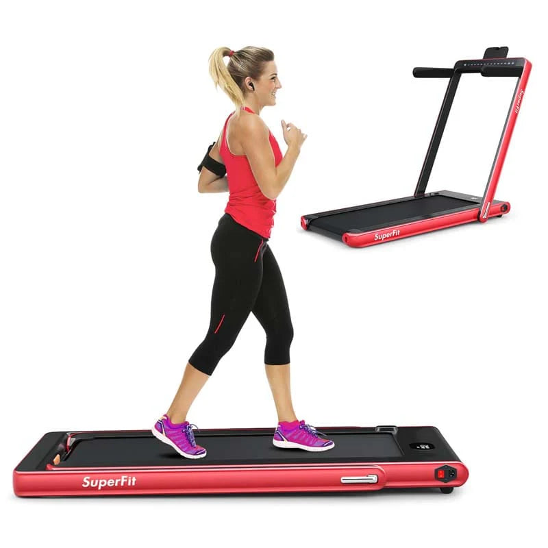 2-in-1 Folding Electric Treadmill, 2.25 HP, Under-Desk, with Dual Display and Smart App Control