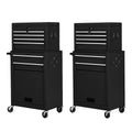 2-Piece 6-Drawer Rolling Tool Chest – Toolbox Set of 2