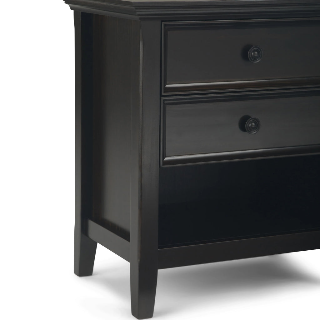 24 Inch Wide Solid Wood Nightstand, Bedside Table and Bedroom End Table