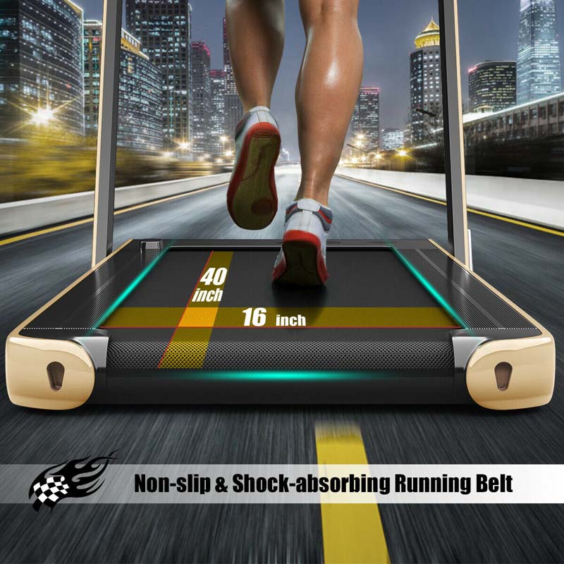 2-in-1 Folding Electric Treadmill, 2.25 HP, Under-Desk, with Dual Display and Smart App Control