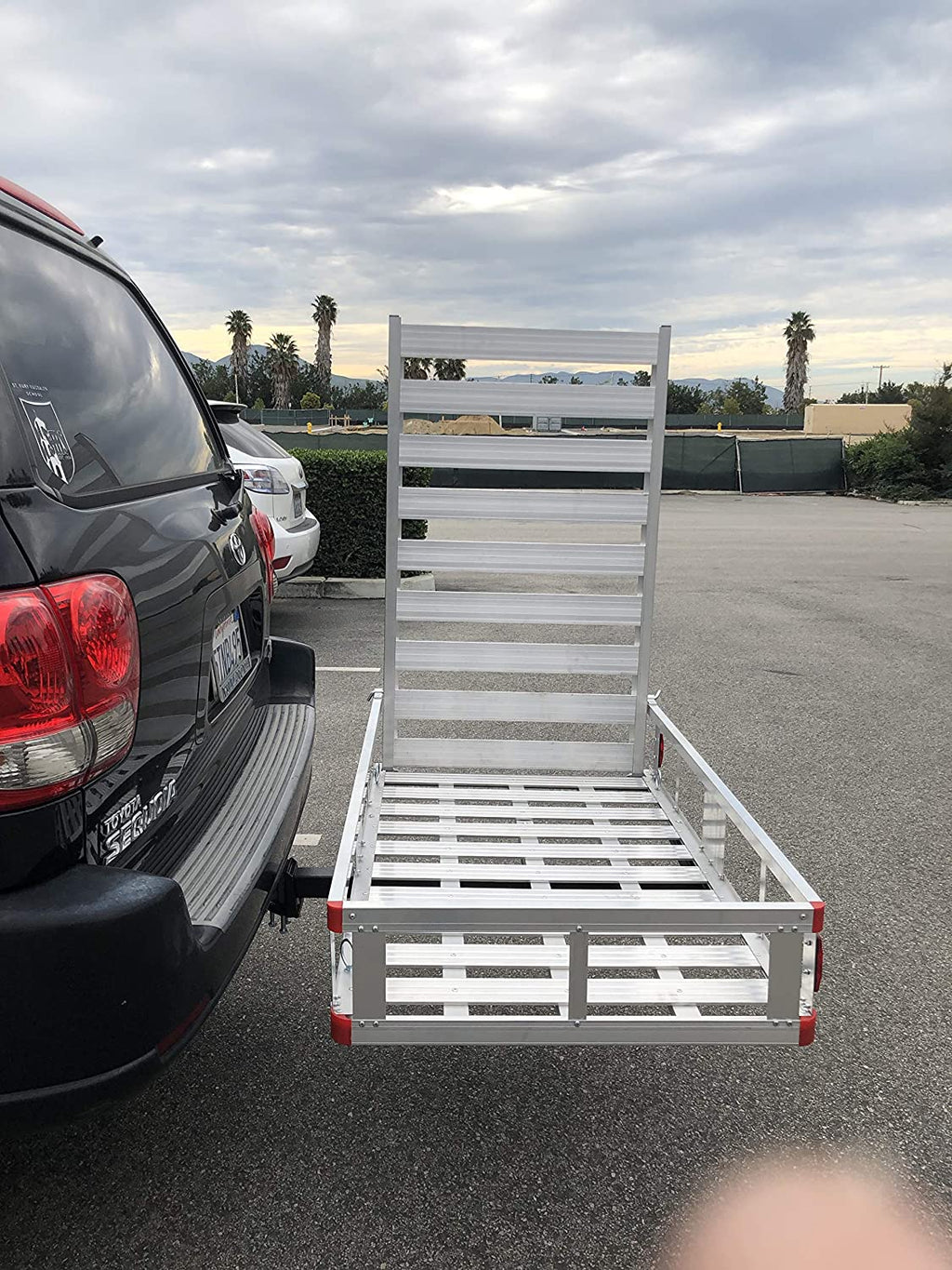 Aluminum Hitch Mount Cargo Carrier with 47-Inch Long Ramp, 1-Pack