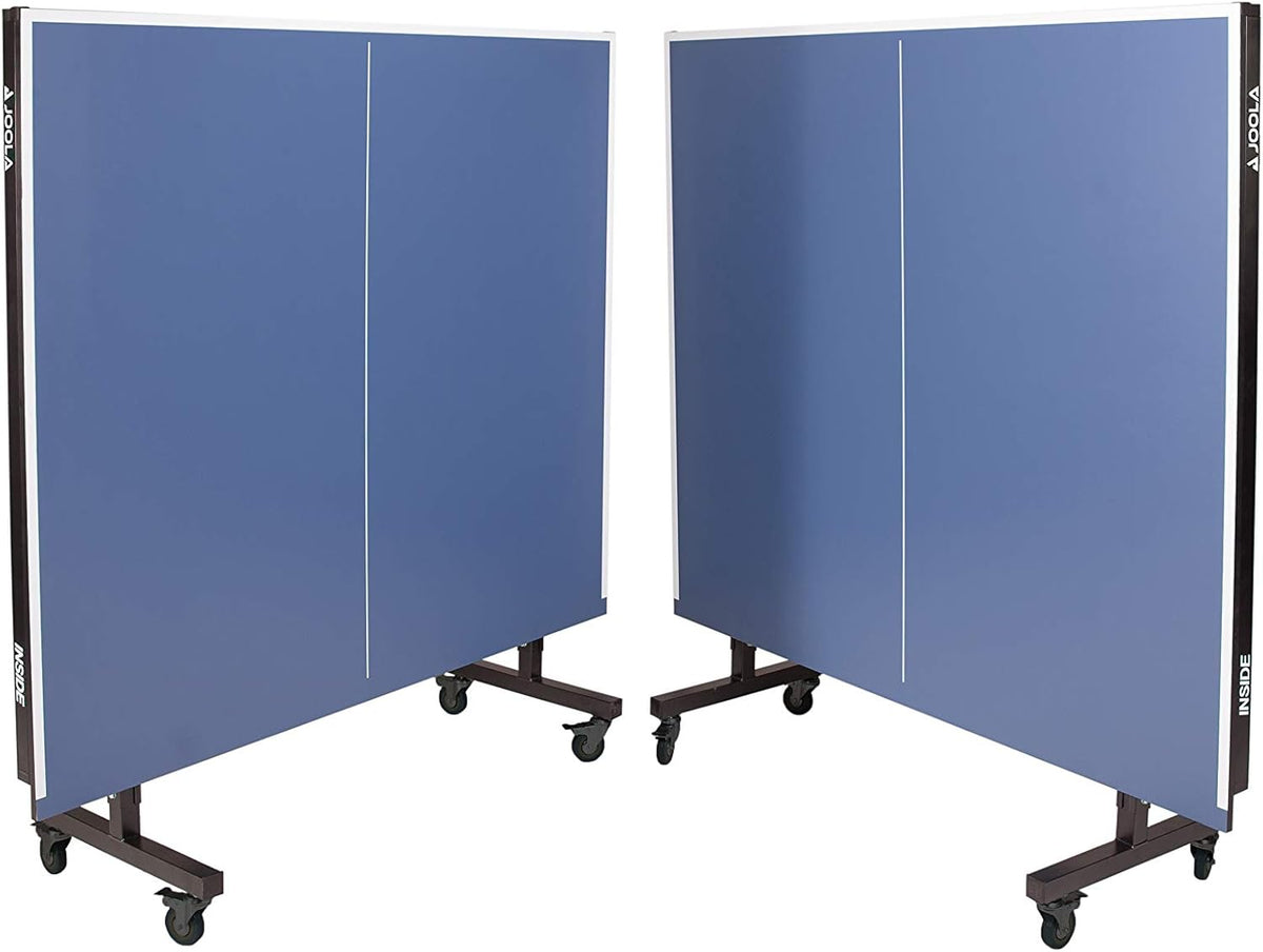 Indoor Ping Pong Table with MDF Surface, Quick-Clamp Net Set, Foldable Design and Single-Player Playback Mode