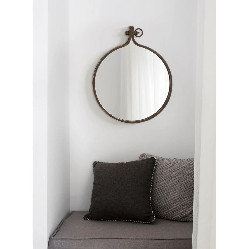 Modern Round Wall Mirror, Decorative Circular Accent Mirror for Living Room, Bedroom and Entryway