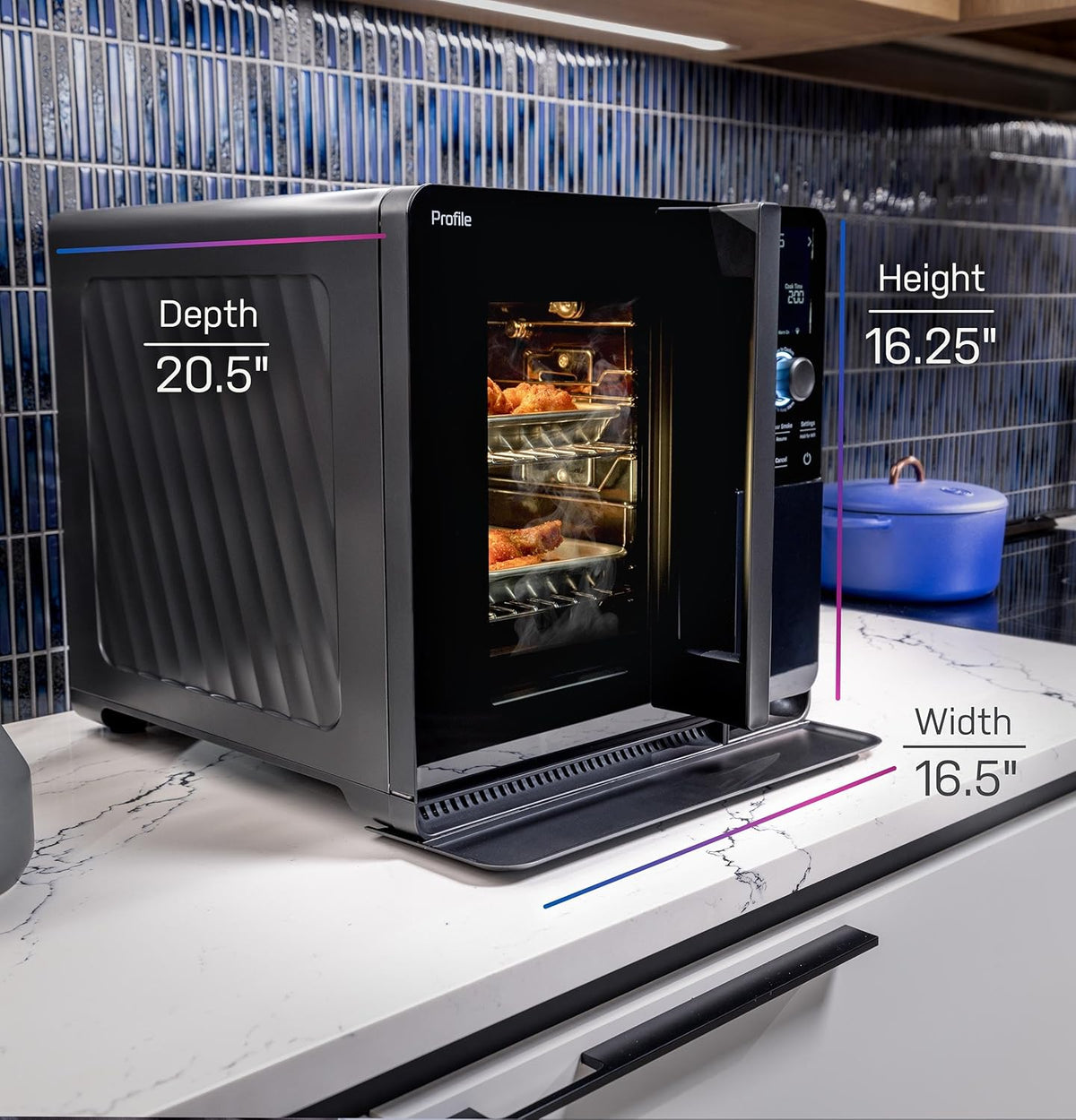Smart Indoor Pellet Smoker, Electric Countertop BBQ Smoker with Active Smoke Filtration, 5 Smoke Control Settings, WiFi Connectivity, Black