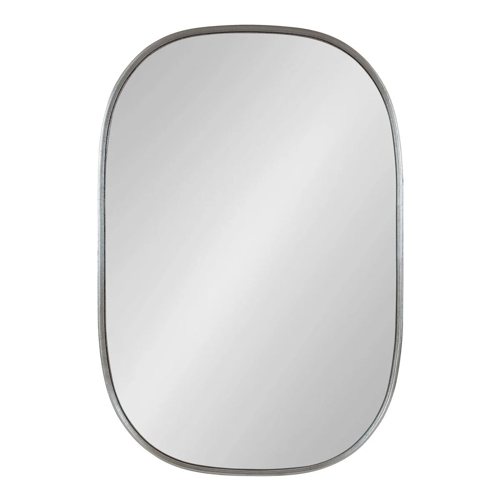 Modern Capsule Framed Wall Mirror, Decorative Oval Accent Mirror for Living Room, Bedroom and Entryway