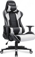 Ergonomic Leather Gaming Chair, High Back Computer Desk and Office Chair for Gaming, Home Office and Work