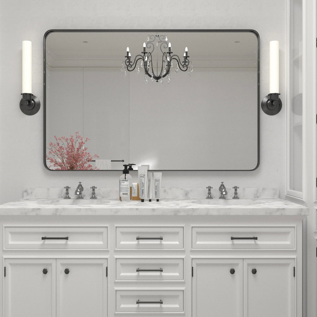 Wall Mirror Vanity Mirror, Bathroom Mirror with Rounded Corners, 1 Piece