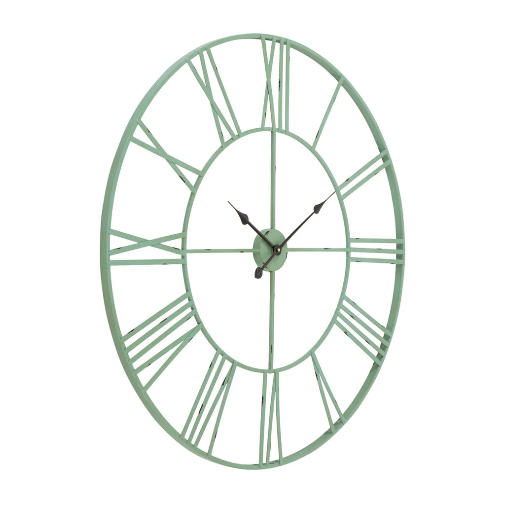 Modern Round Metal Wall Clock, Decorative Circular Hanging Clock for Living Room, Bedroom and Office