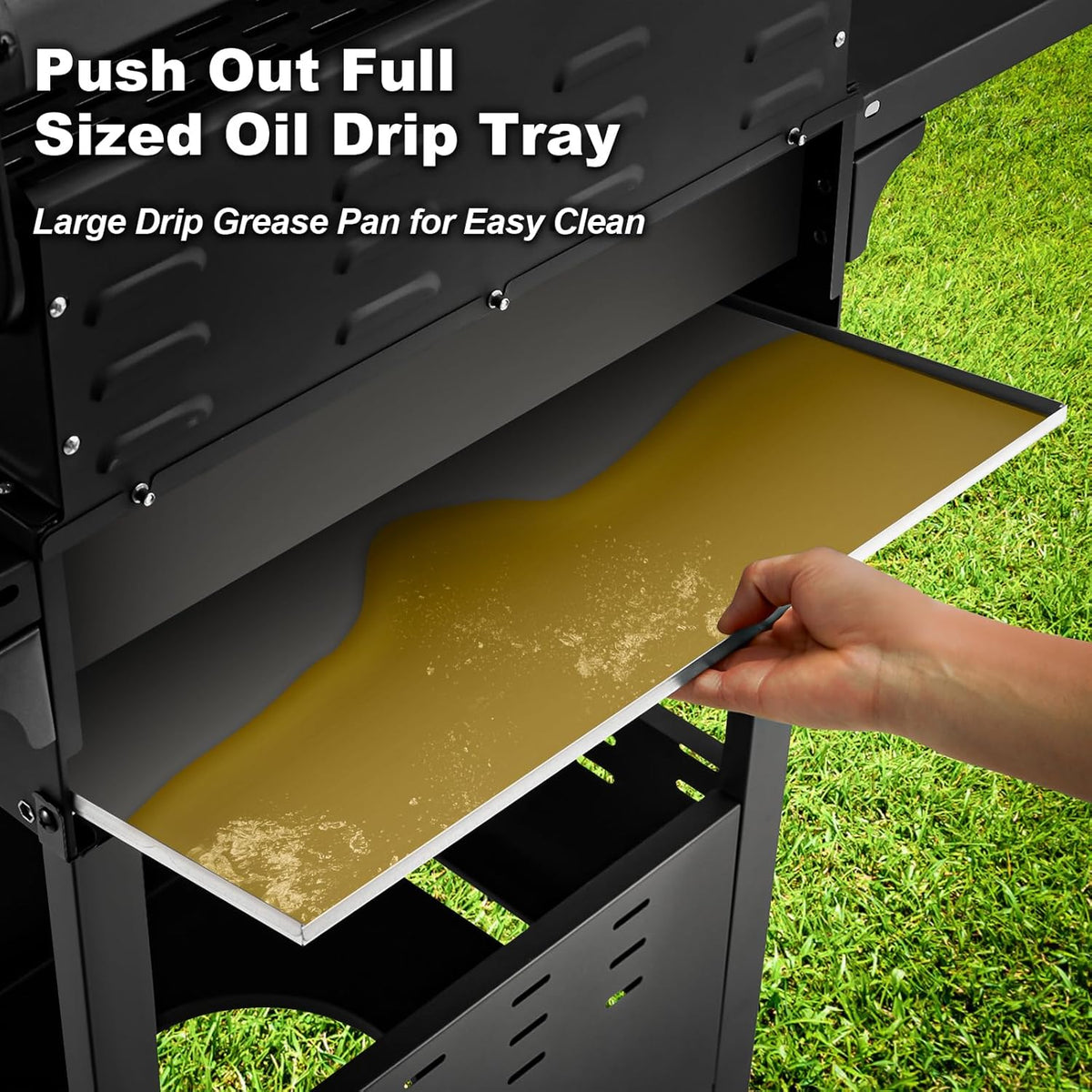4-Burner Propane Gas Grill with Cast Iron Grates, Side Stove and 44,000 BTU Stainless Steel Burners