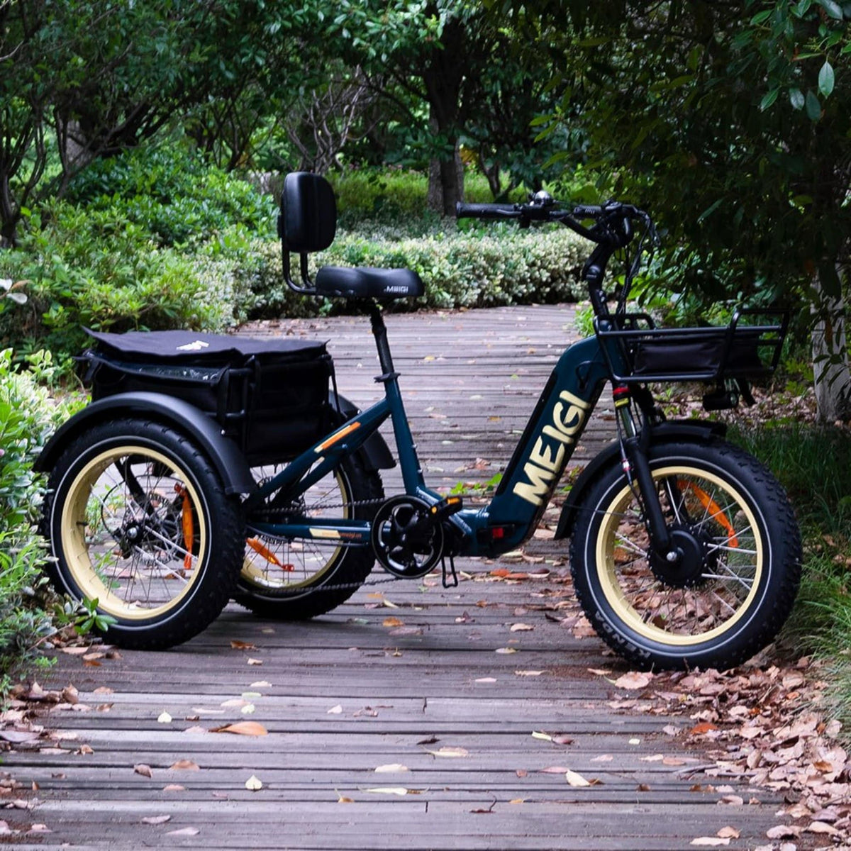 48V 14Ah 750W Foldable Fat Tire Electric Trike, 330-Lb. Capacity