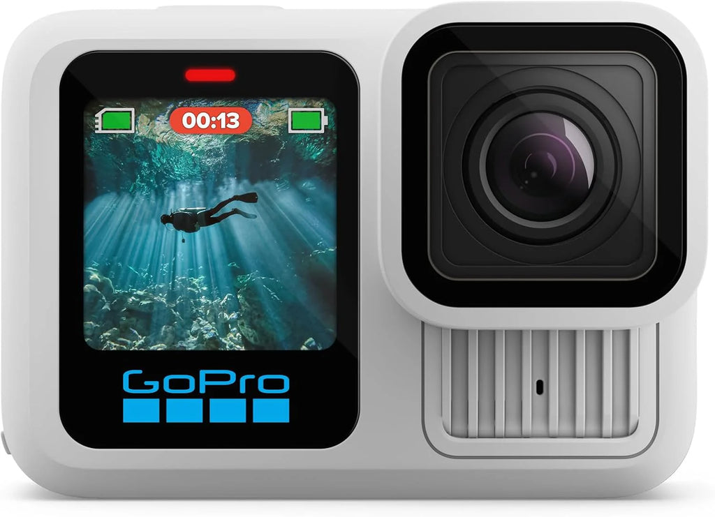 Waterproof Action Camera, 5.3K 60FPS Video, 27MP Photos, Wide-Angle Lens Compatibility, Black