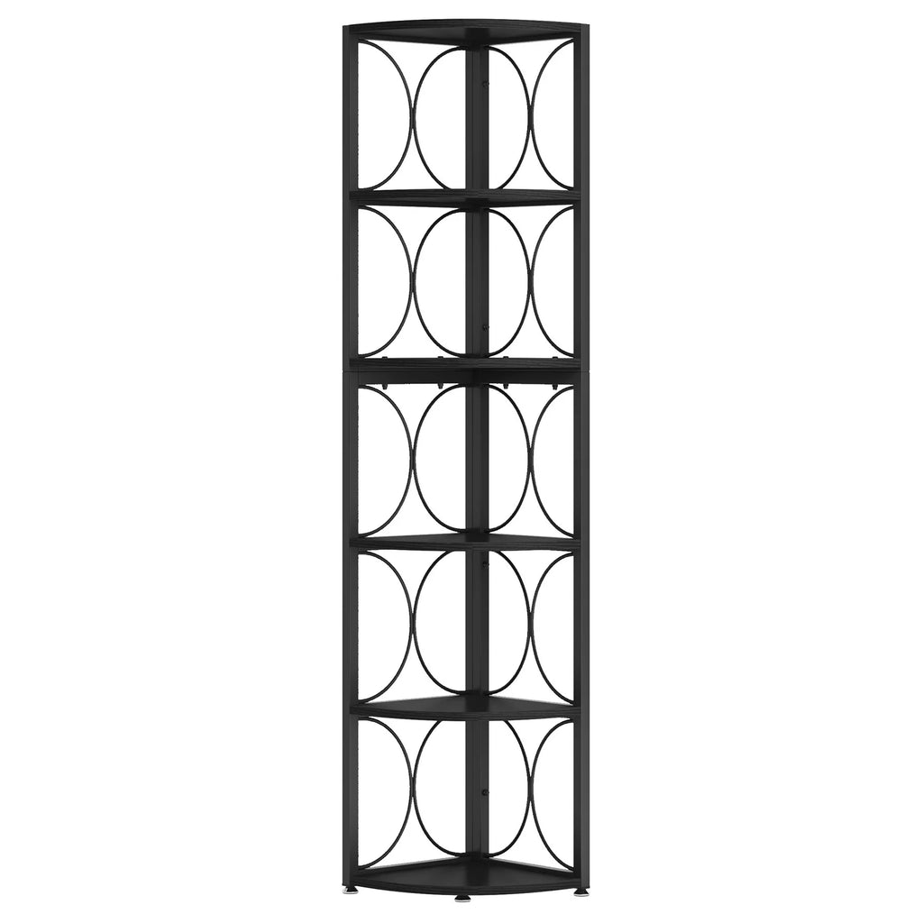 67 Inch Tall Corner Shelf, Freestanding Corner Bookshelf and Storage Shelving Unit