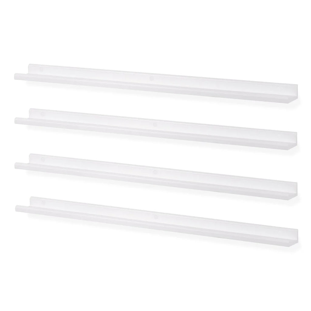 Set of 4 Floating Wall Shelves, 46 Inch Picture Ledge Display Shelves for Photos, Artwork and Home Decor
