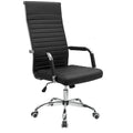 Ribbed High Back Office Chair, Ergonomic Conference Desk Chair for Home Office, Meeting Room and Workspace