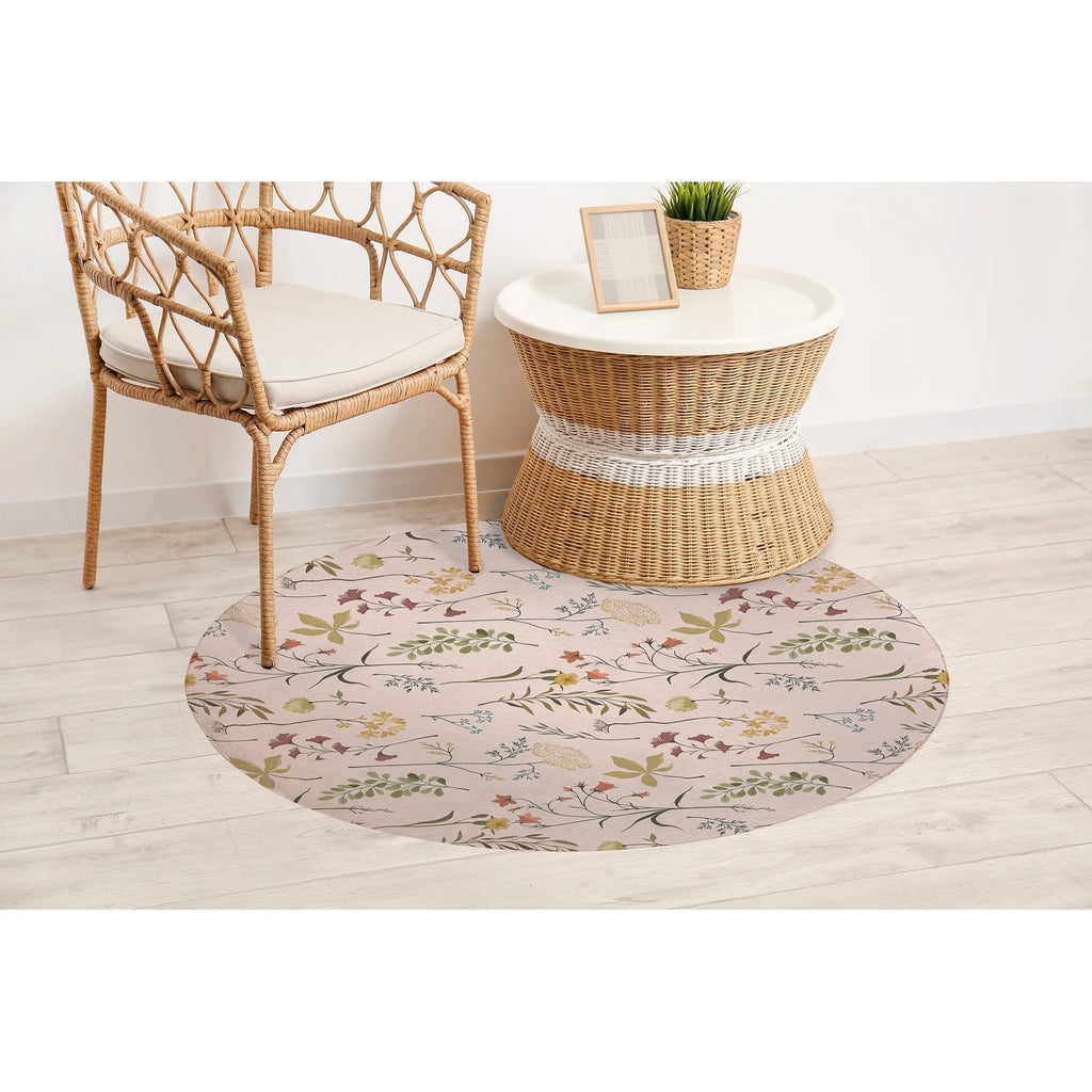 Fall Botanical Floral Kitchen Mat, Decorative Anti Fatigue Non Slip Floor Rug for Kitchen and Home Decor