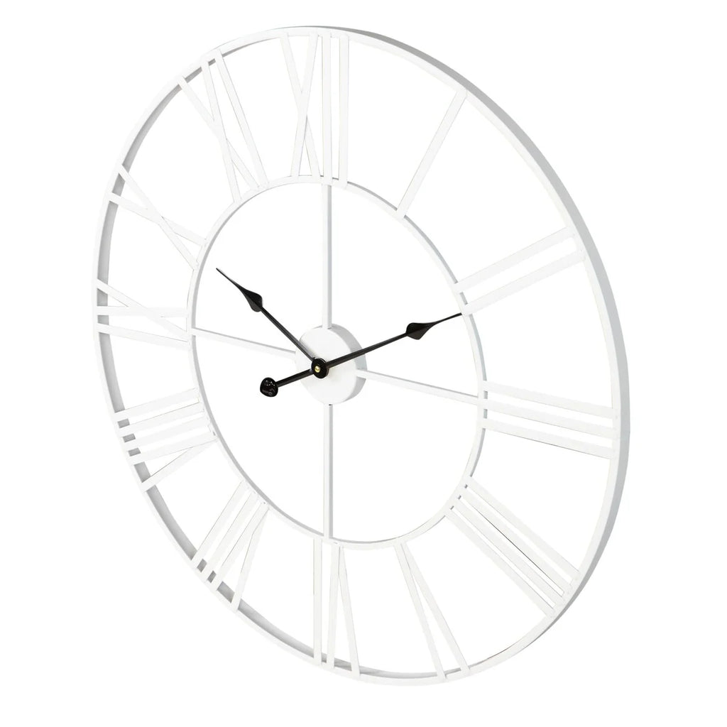 Modern Round Metal Wall Clock, Decorative Circular Hanging Clock for Living Room, Bedroom and Office