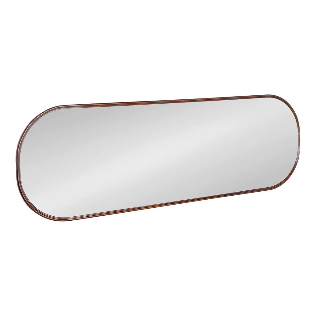 Modern Capsule Framed Wall Mirror, Decorative Oval Accent Mirror for Living Room, Bedroom and Entryway