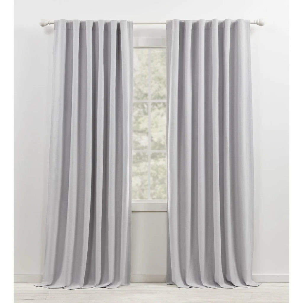 Blackout Curtain Single Panel, Back Tab and Rod Pocket Window Curtain