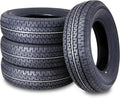 Set of 4 ST205/75R15 10-Ply Load Range E Steel-Belted Radial Trailer Tires with Scuff Guard