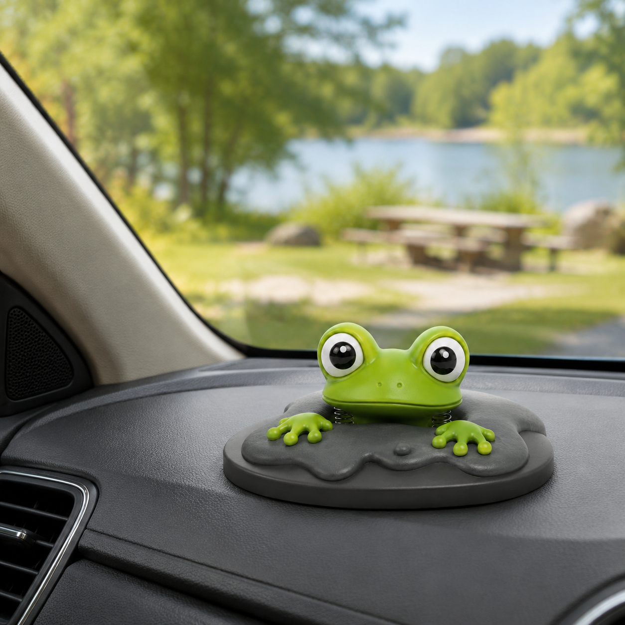 Peekaboo Frog Bobble Dashboard Ornament