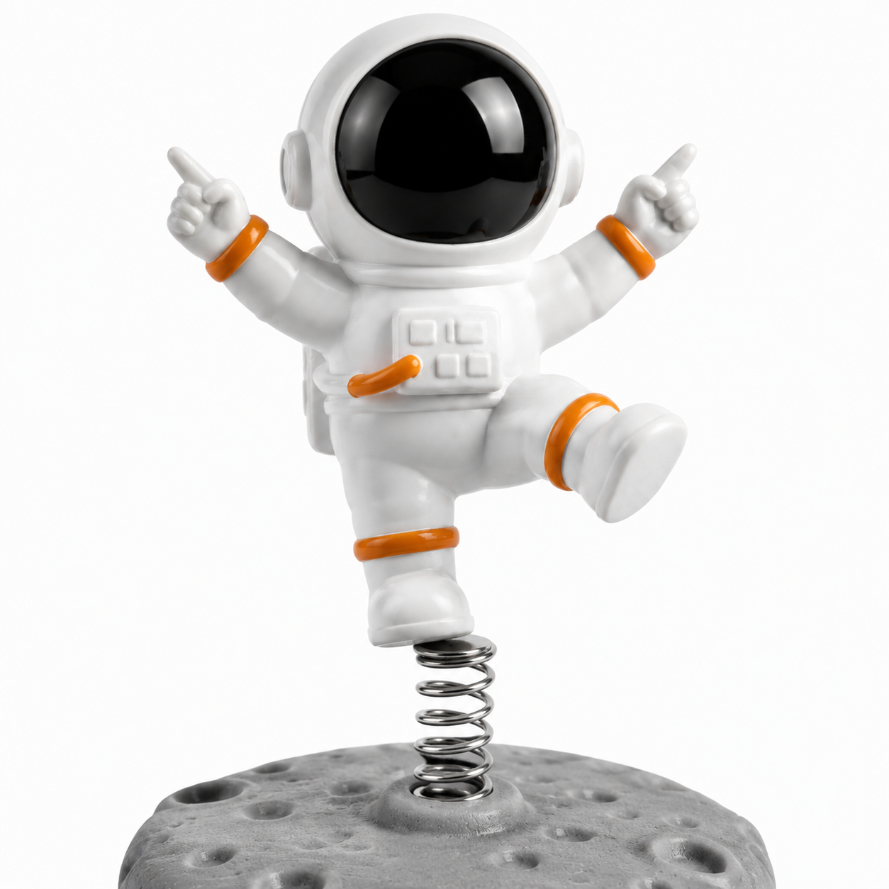 Dancing Astronaut Spring Dashboard Ornament