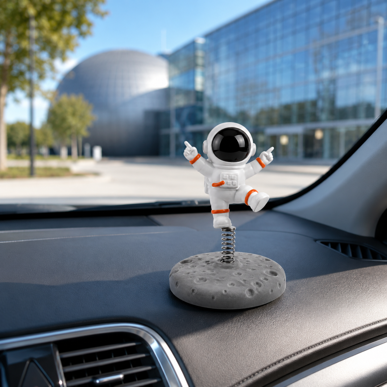 Dancing Astronaut Spring Dashboard Ornament