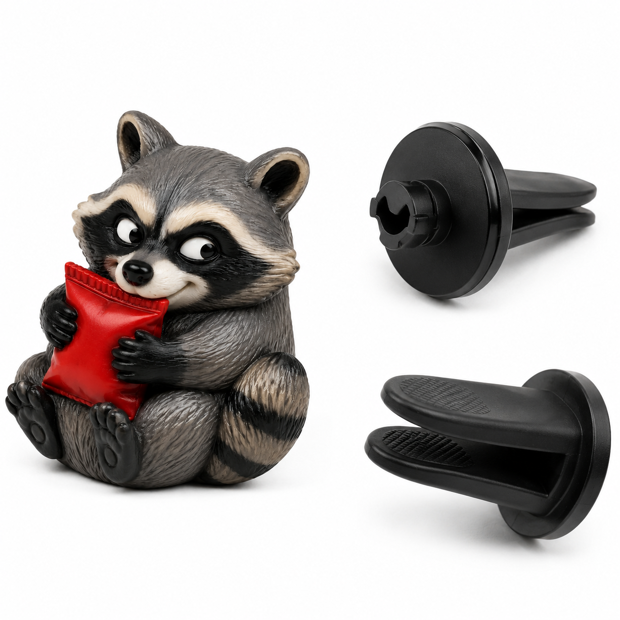Snack Bandit Raccoon Car Vent Clip