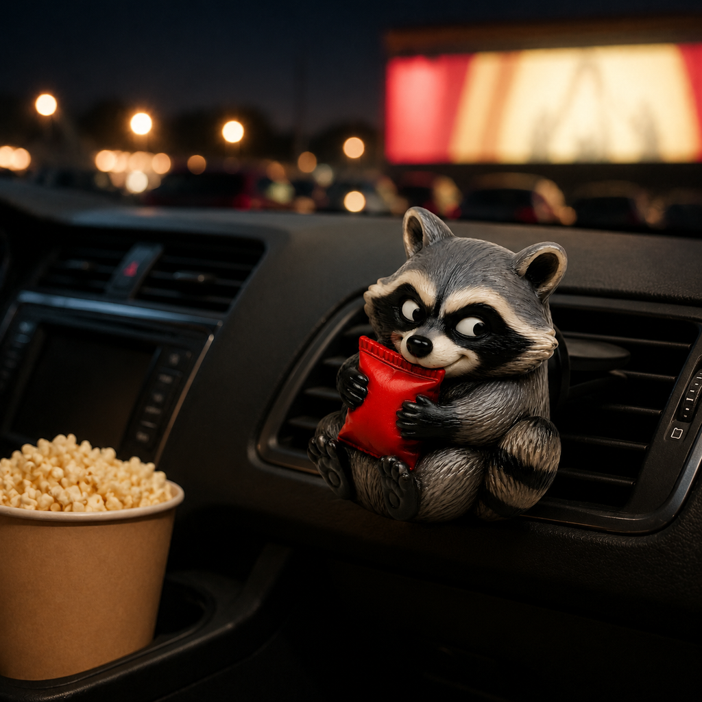 Snack Bandit Raccoon Car Vent Clip