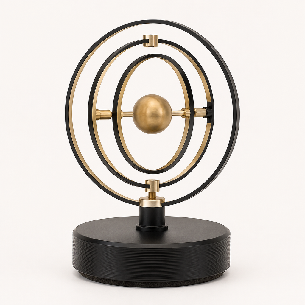 Kinetic Orbit Ring Dashboard Sculpture