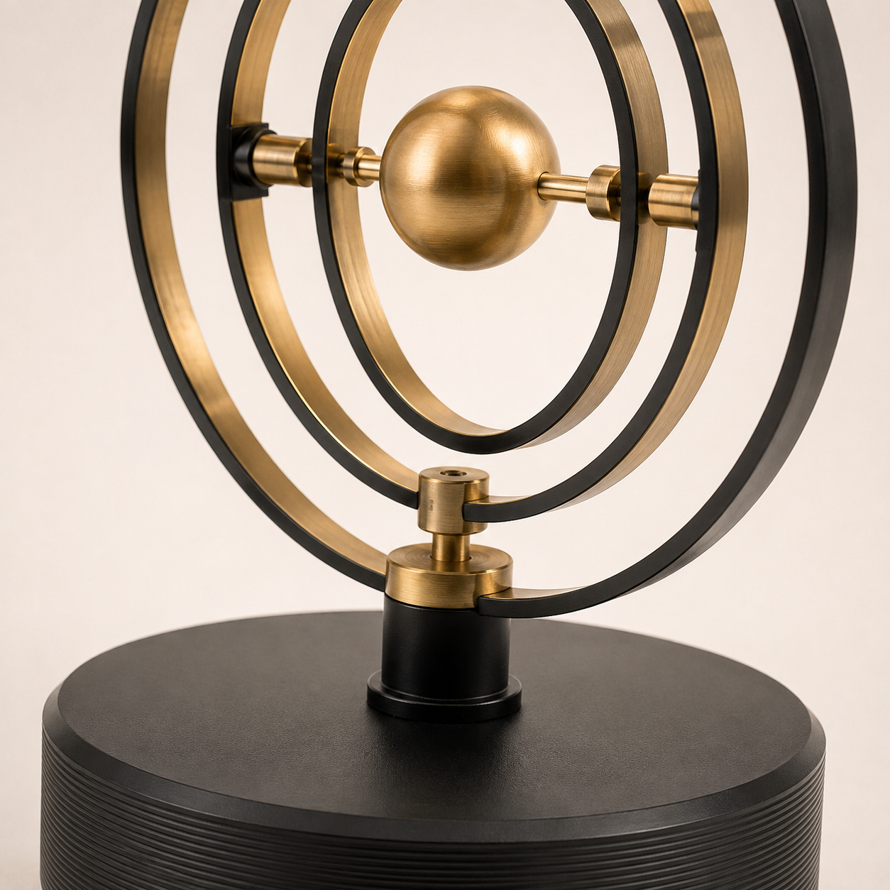 Kinetic Orbit Ring Dashboard Sculpture