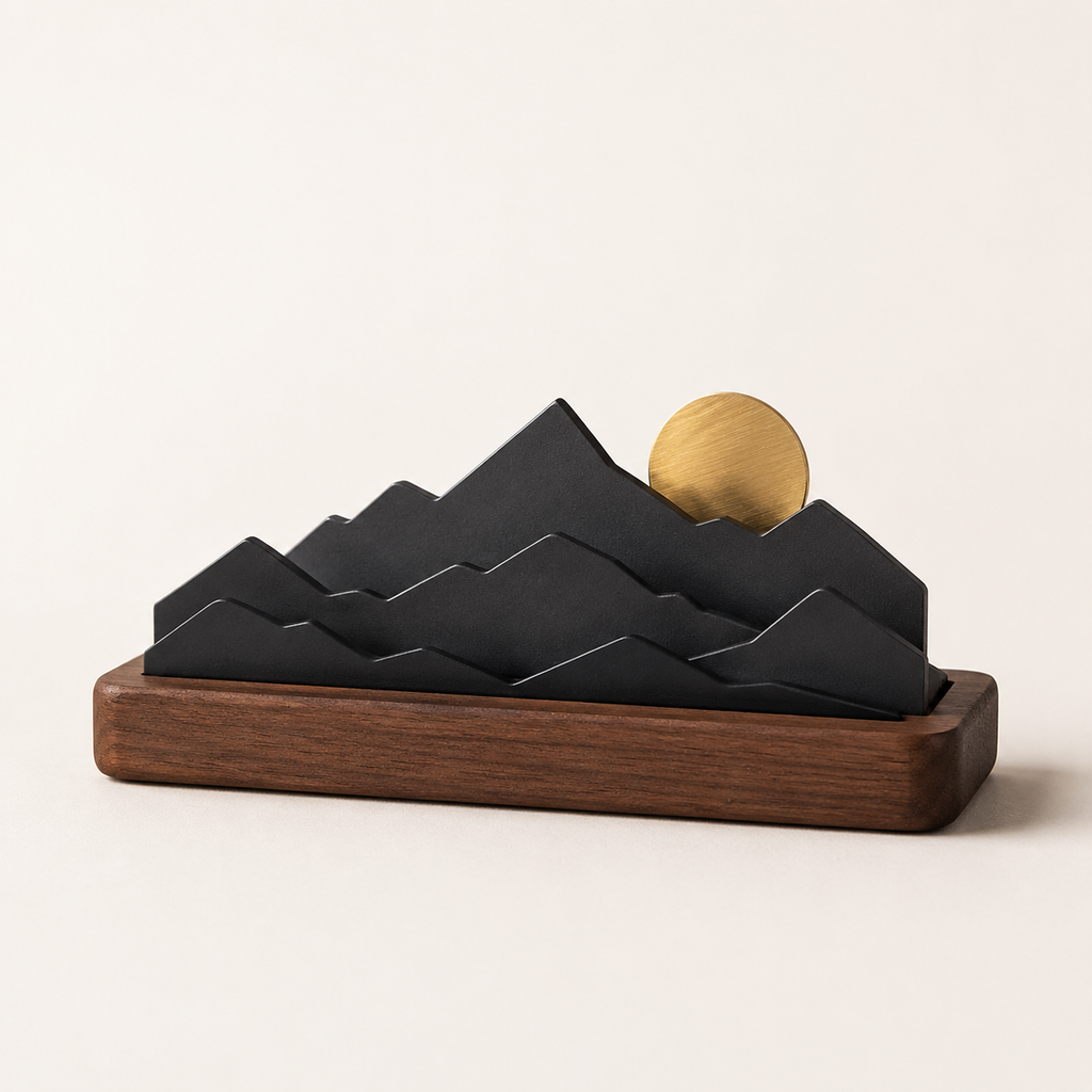 Mountain & Rising Sun Dashboard Sculpture