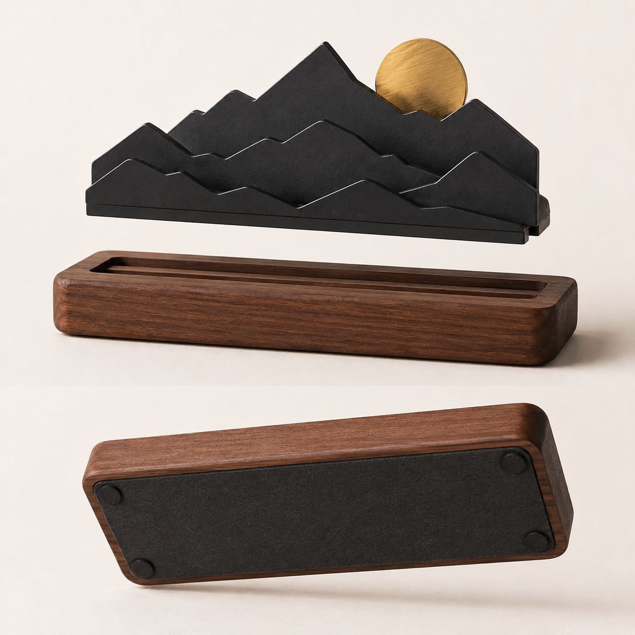 Mountain & Rising Sun Dashboard Sculpture