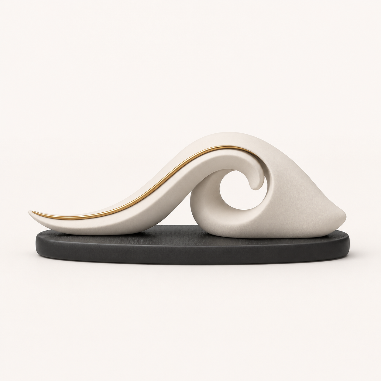 Ivory Wave Dashboard Sculpture