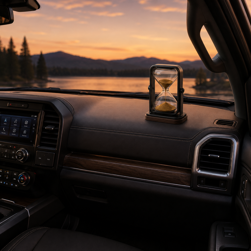 Golden Sand Compact Dashboard Hourglass